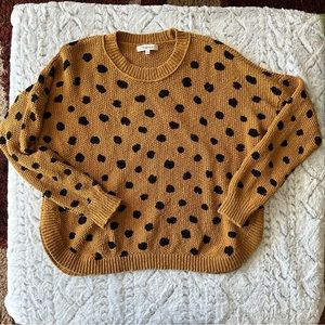 Polka Dot Sweater - Mustard and Black